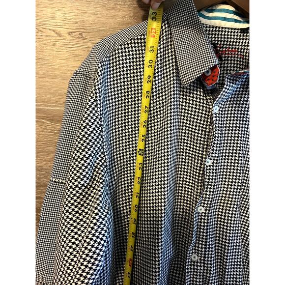 Robert Graham Button Down Shirt Checkers sz 3XL Stripped Men Collared cuff Tall - Picture 13 of 16